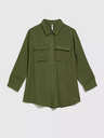 Moodo Camicetta kaki con tasche e maniche lunghe Moodo