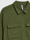 Moodo Camicetta kaki con tasche e maniche lunghe Moodo