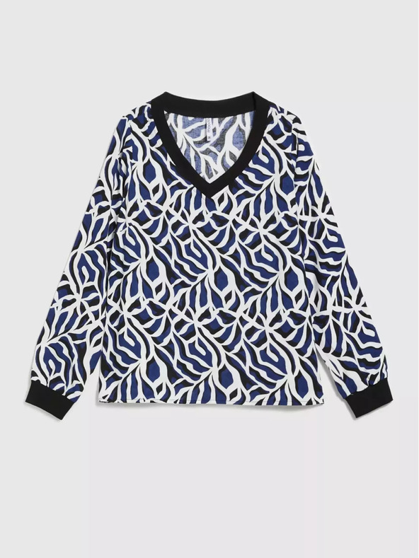 Moodo Moodo camicia geometrica con scollo a V