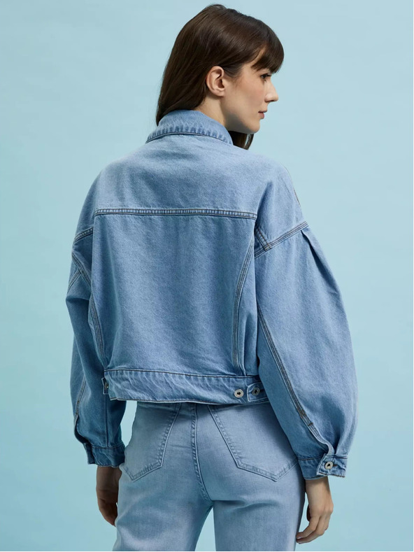Moodo Giacca corta in denim blu Moodo