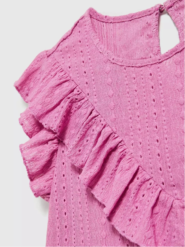 Moodo Camicetta rosa con volant Moodo