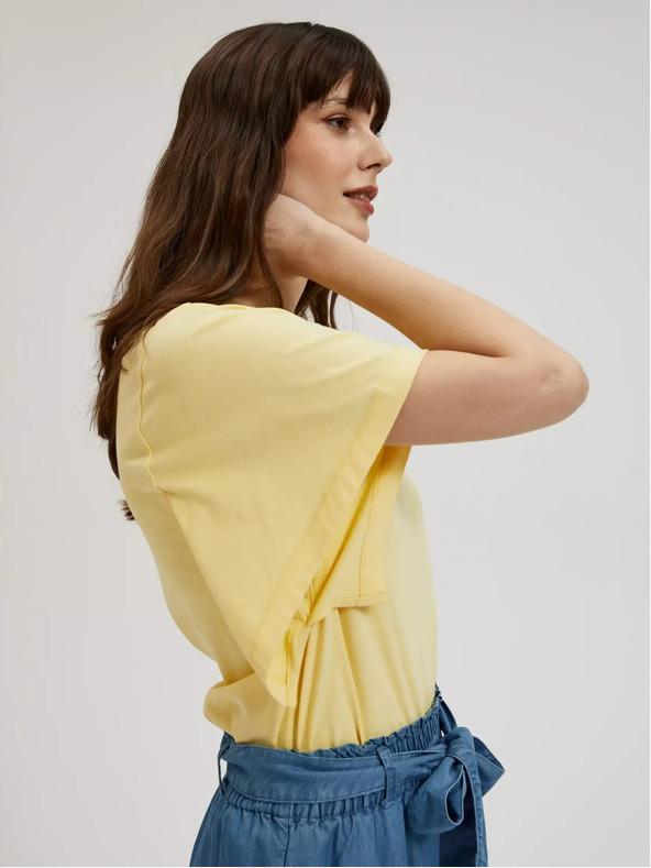 Moodo Camicia gialla con maniche ampie Moodo