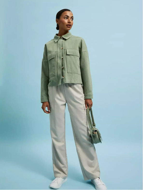 Moodo Giacca verde oliva con tasche e colletto Moodo