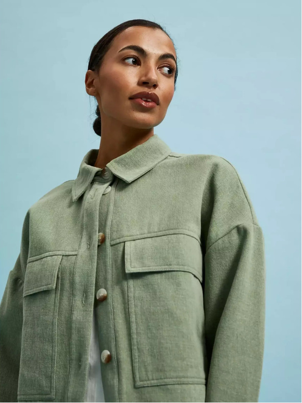 Moodo Giacca verde oliva con tasche e colletto Moodo