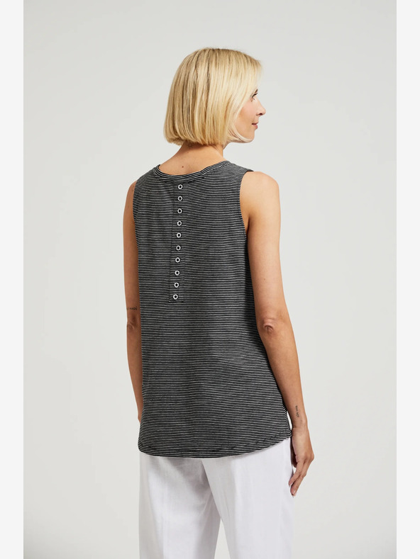 Moodo Top nero a righe Moodo