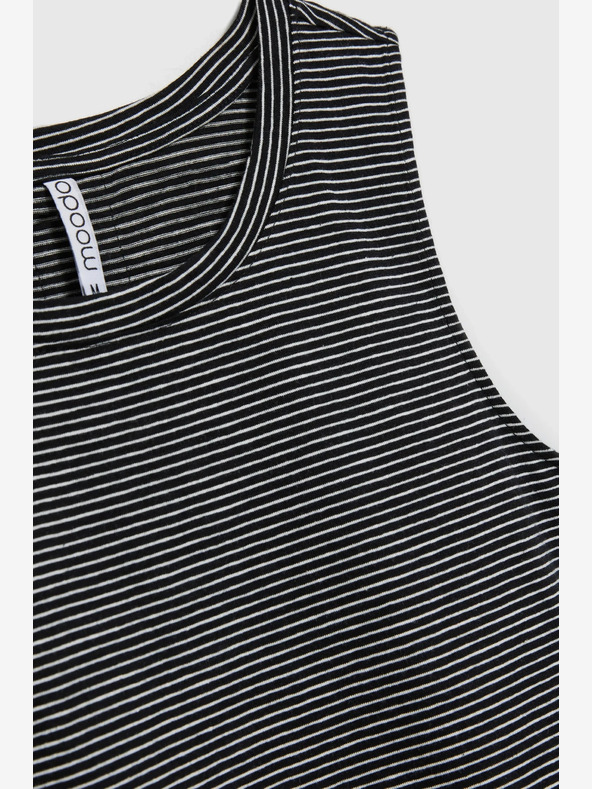 Moodo Top nero a righe Moodo