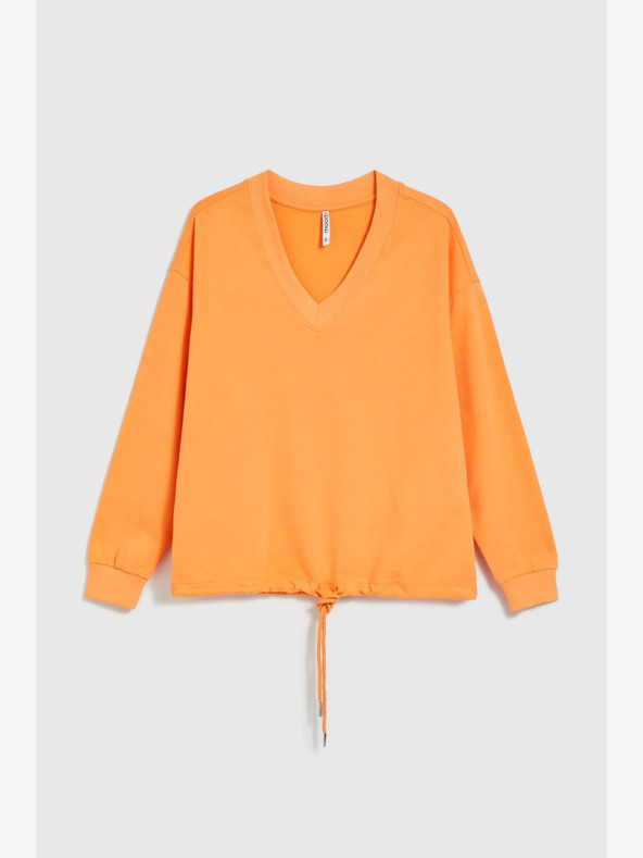 Moodo Felpa arancione con scollo a V Moodo