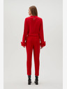 Moodo Pantaloni dritti rossi con cintura Moodo