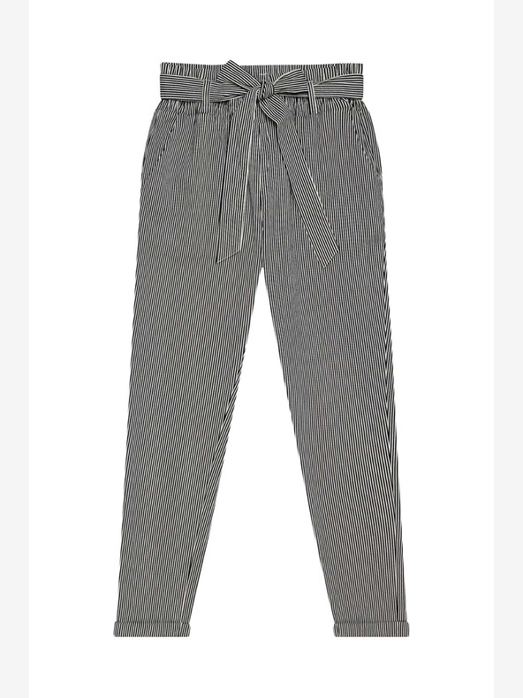 Moodo Pantaloni a righe bianchi e neri da donna Moodo