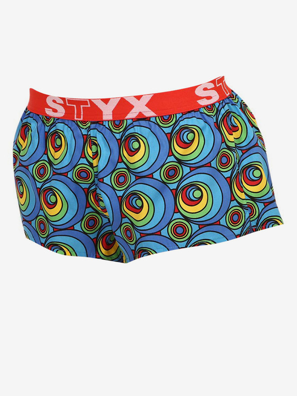 Styx Pantaloncini da donna a fantasia gialla e blu Styx