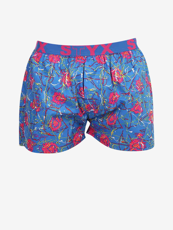 Styx Pantaloncini Styx da uomo con fantasia rosa e blu