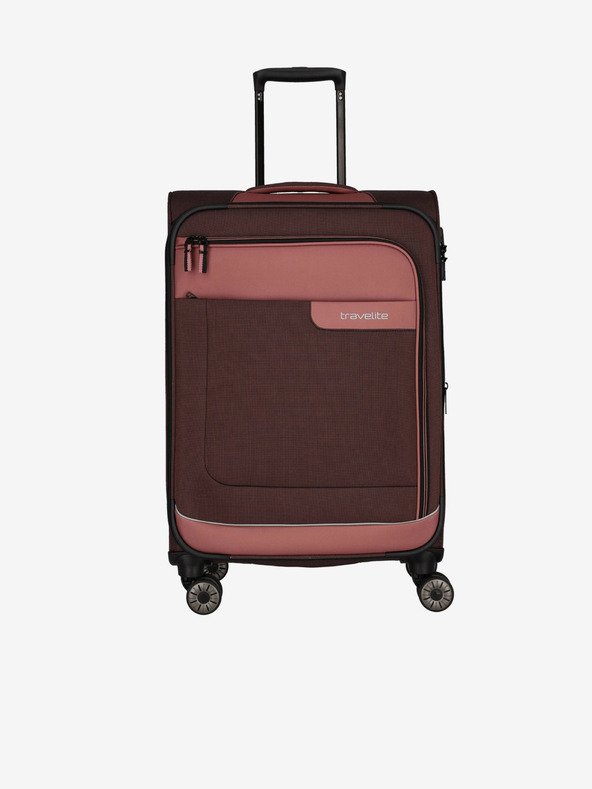 Travelite Travelite Viia 4w M rosa e marrone