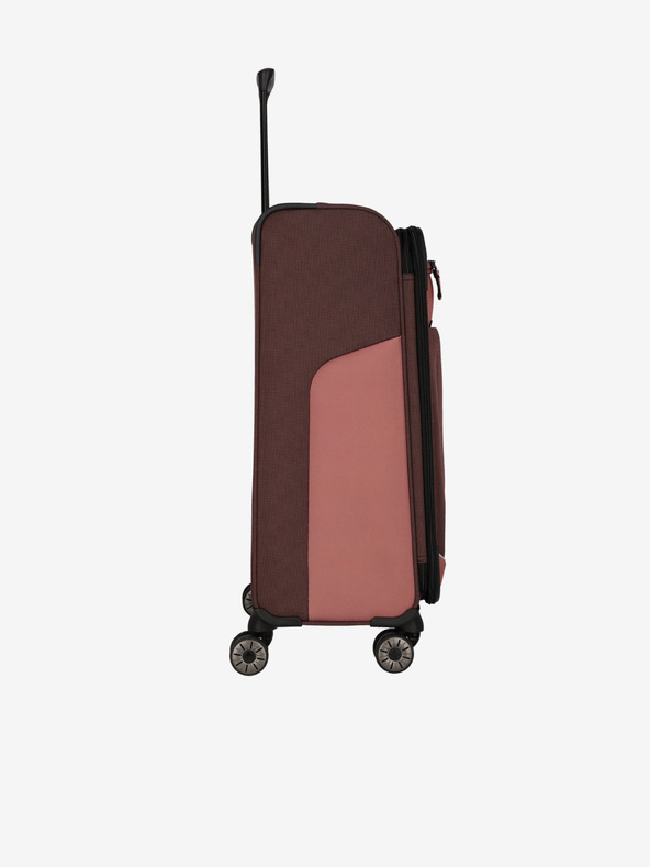 Travelite Travelite Viia 4w M rosa e marrone