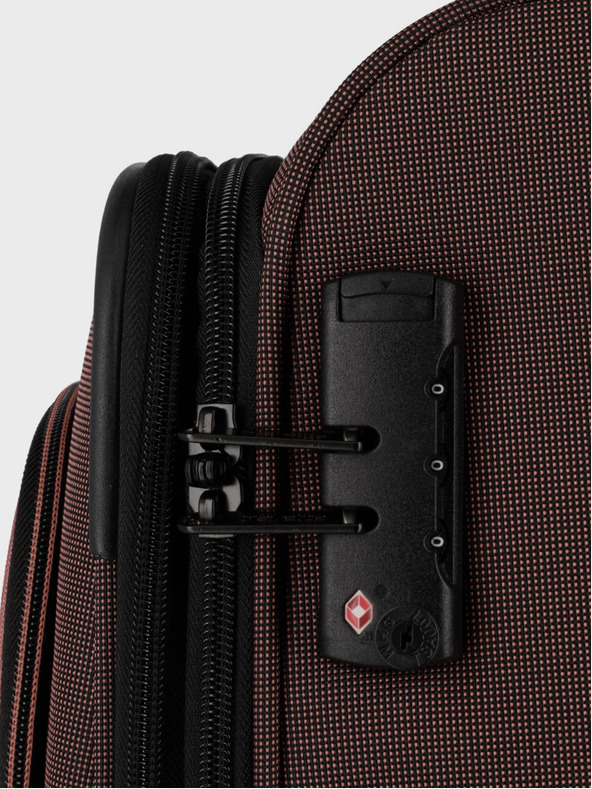 Travelite Travelite Viia 4w M rosa e marrone