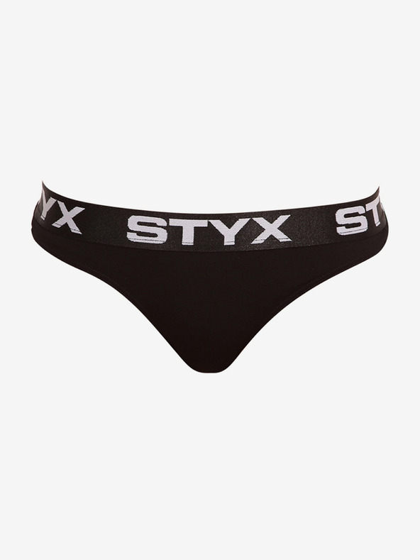 Styx Perizoma da donna nero con elastico sportivo Styx