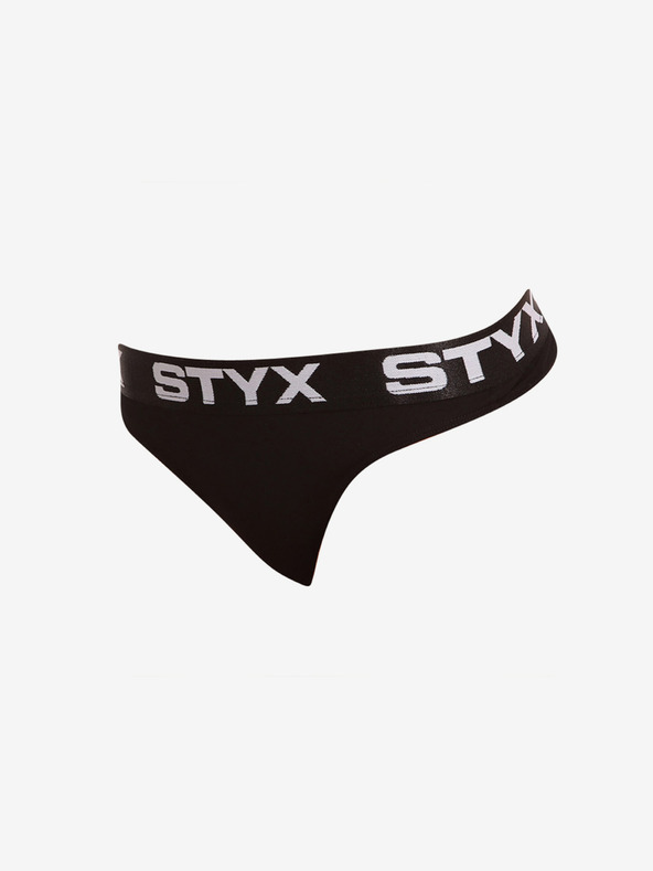 Styx Perizoma da donna nero con elastico sportivo Styx
