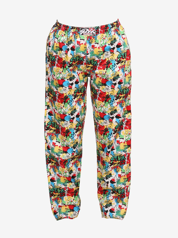 Styx Pantaloni da notte gialli e rossi a fantasia Styx emoji