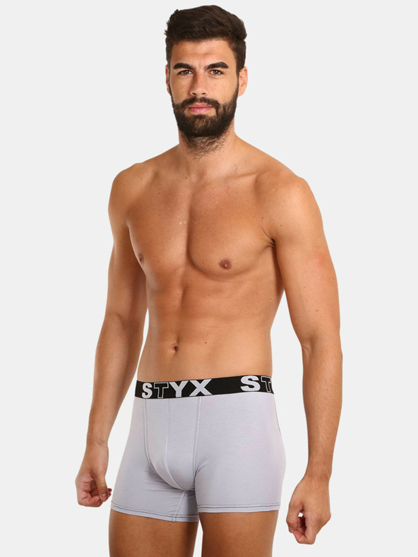Styx Set di tre boxer da uomo Styx lunghi elasticizzati sportivi multicolore