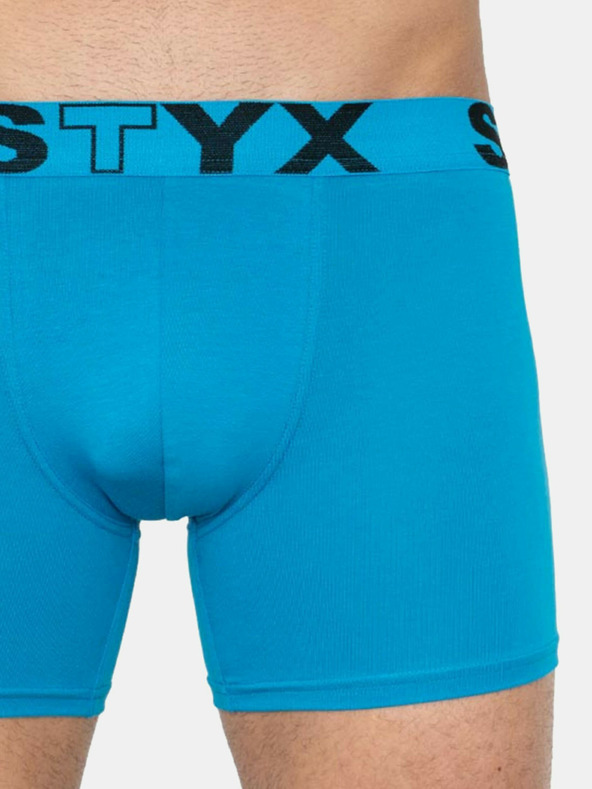 Styx Set di tre boxer da uomo Styx lunghi elasticizzati sportivi multicolore