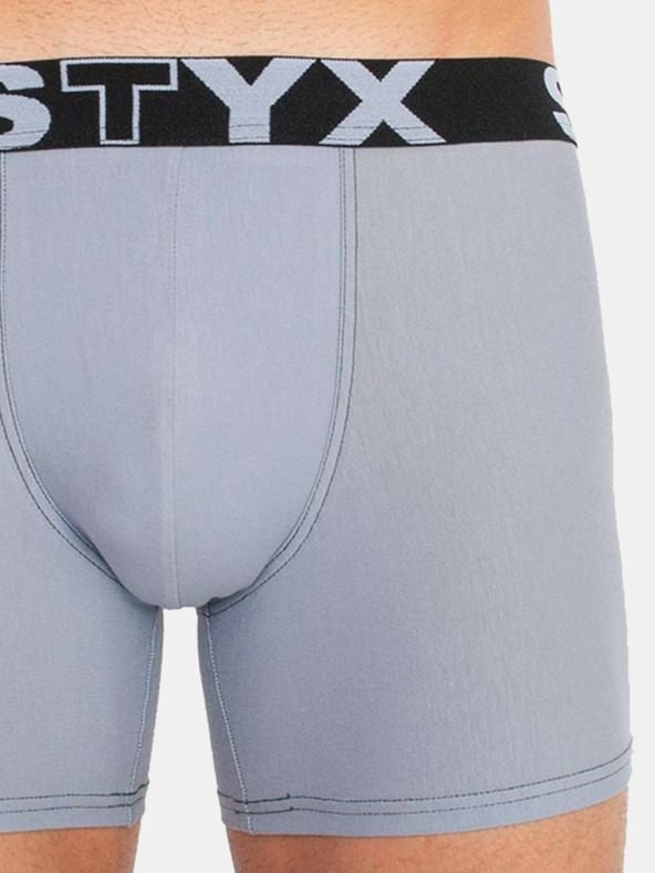 Styx Set di tre boxer da uomo Styx lunghi elasticizzati sportivi multicolore