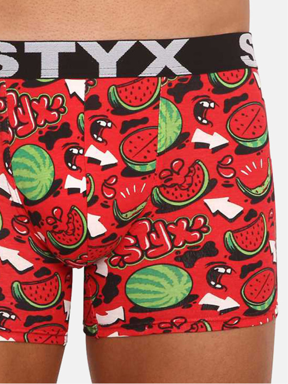 Styx Boxer uomo Styx lunghi elasticizzati sport anguria