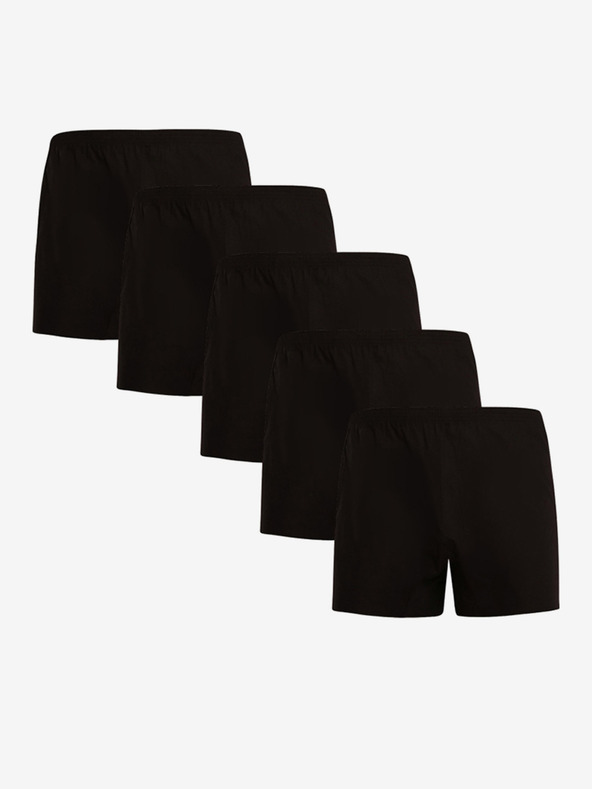 Nedeto Set di cinque pantaloncini da uomo in nero Nedeto