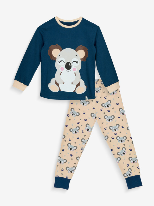 Dedoles Pigiama beige e blu Dedoles per bambini con koala felice