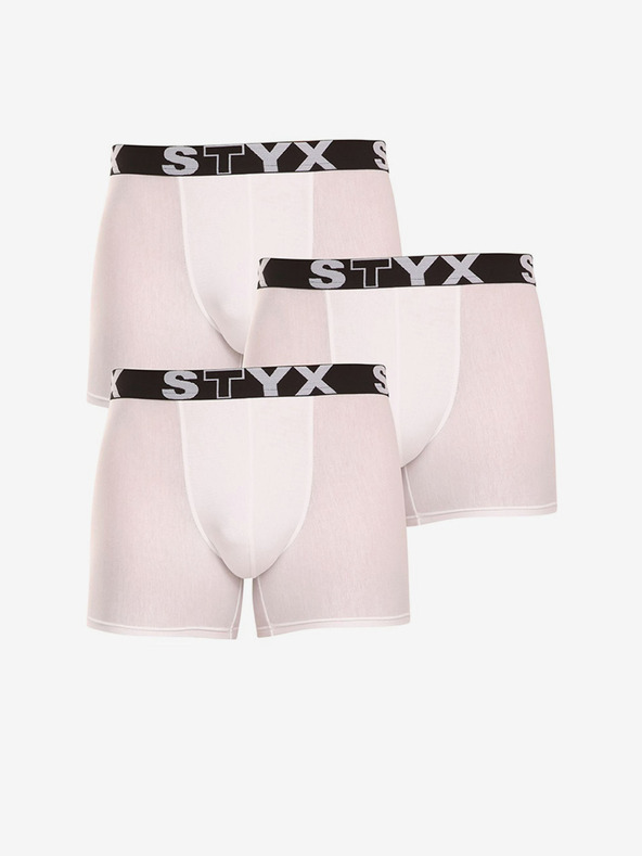 Styx Set di tre boxer da uomo Styx lungo elastico sportivo