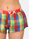 Styx Pantaloncini da notte a quadri rossi e verdi da donna di Styx