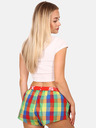 Styx Pantaloncini da notte a quadri rossi e verdi da donna di Styx