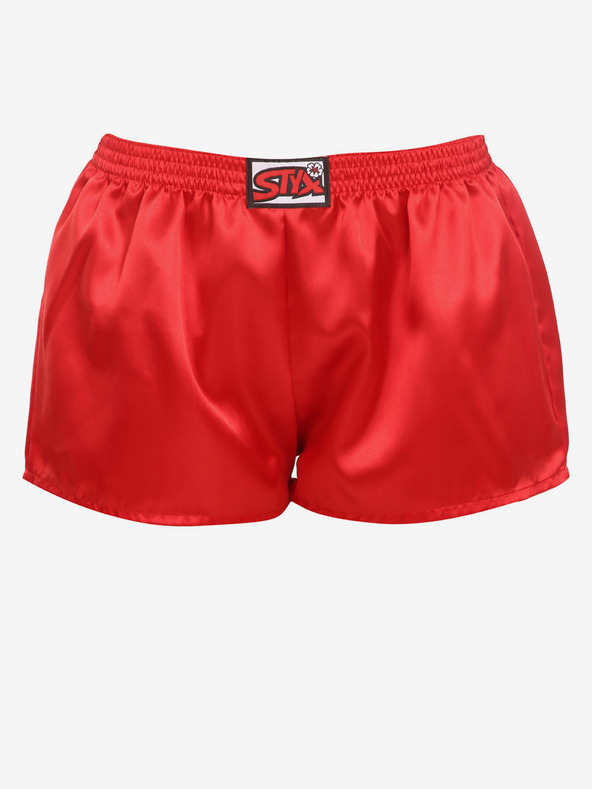 Styx Pantaloncini da notte in raso rosso da donna Styx