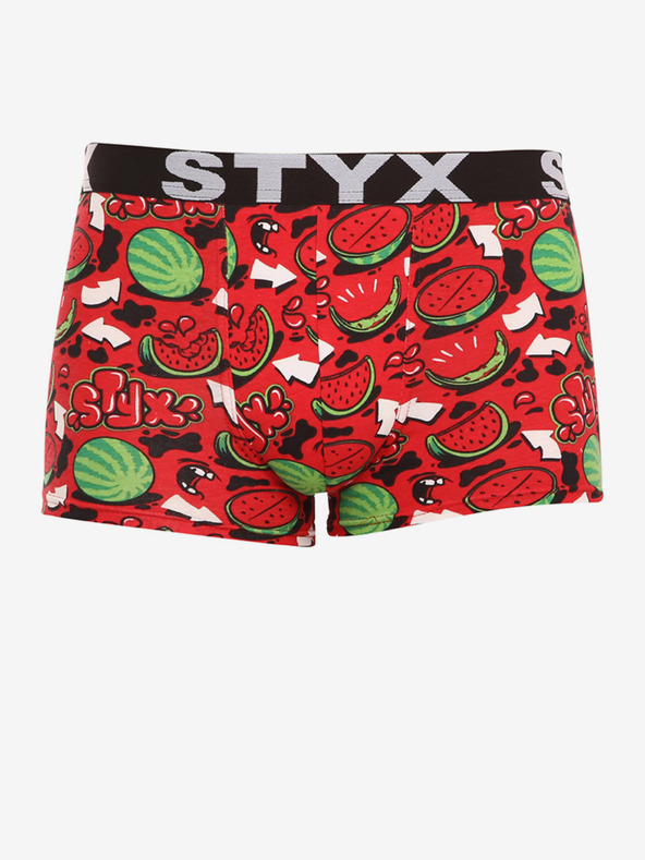 Styx Boxer verde e rosso da uomo a fantasia Styx art Melons