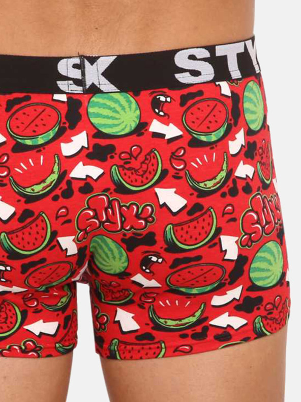 Styx Boxer verde e rosso da uomo a fantasia Styx art Melons