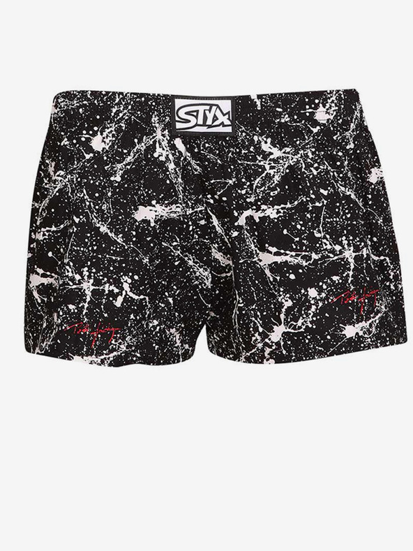 Styx Pantaloncini bianchi e neri da ragazzo a fantasia Styx art Jáchym