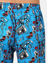 Styx Pantaloni del pigiama Styx blu a fantasia da uomo