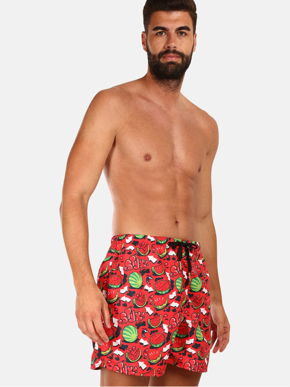 Styx Costume da bagno Styx Melons da uomo, rosso, a fantasia