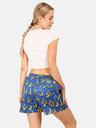 Styx Pantaloncini da notte fantasia gialla e blu da donna Styx Bananas