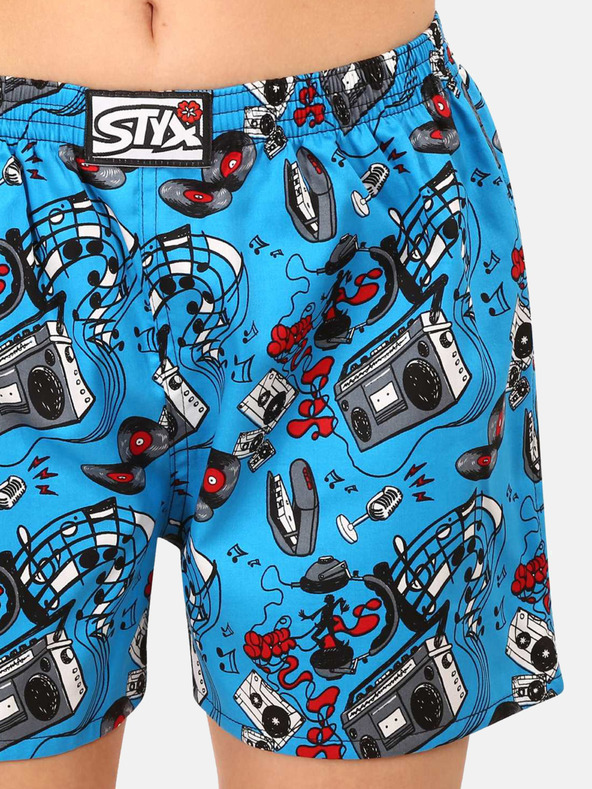 Styx Pantaloncini da letto fantasia blu da donna Styx Music