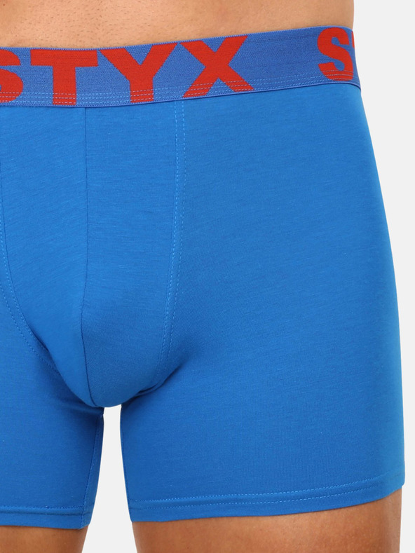 Styx Set di tre boxer da uomo in bianco, blu e grigio Styx