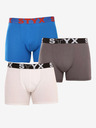 Styx Set di tre boxer da uomo in bianco, blu e grigio Styx