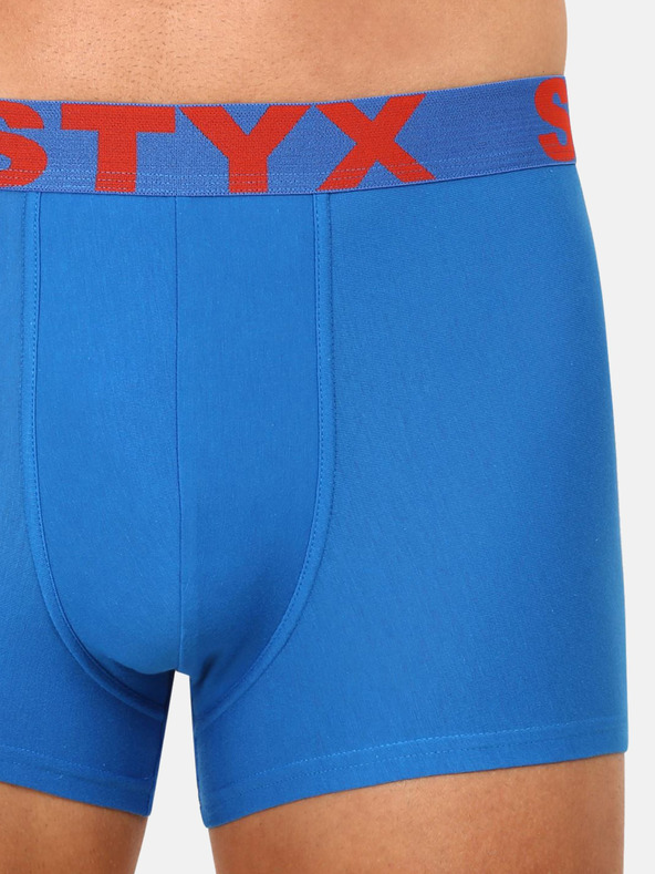 Styx Set di tre boxer da uomo in grigio, bianco e blu Styx