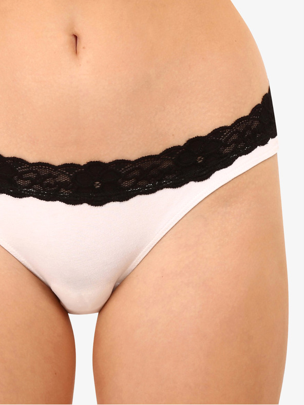 Styx Mutandine da donna bianche e nere con pizzo Styx