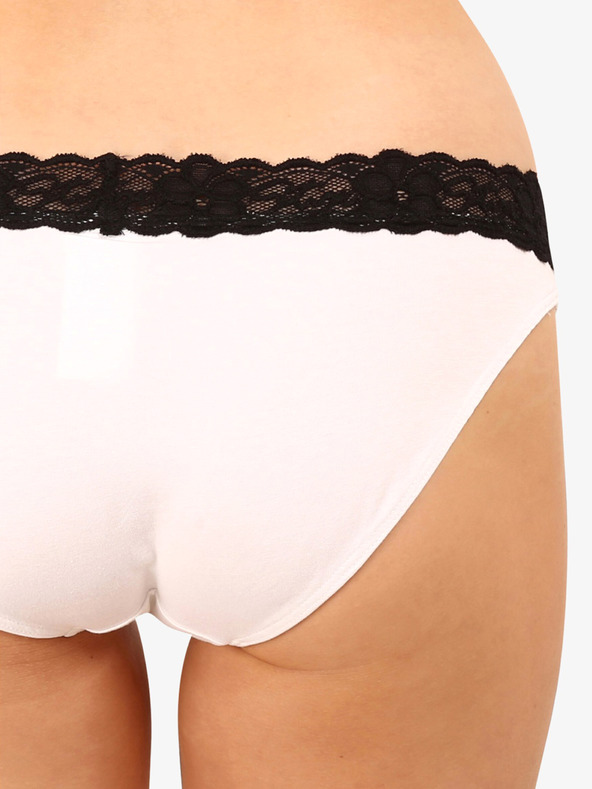 Styx Mutandine da donna bianche e nere con pizzo Styx