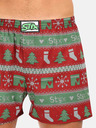 Styx Pantaloncini di Natale Styx verdi e rossi da uomo