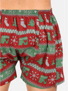 Styx Pantaloncini di Natale Styx verdi e rossi da uomo