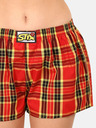 Styx Pantaloncini a quadri gialli e rossi da donna Styx