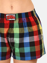 Styx Pantaloncini a quadri da donna Styx verdi e neri