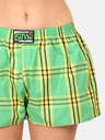 Styx Pantaloncini a quadri da donna Styx gialli e verdi