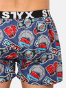 Styx Pantaloncini da uomo a fantasia rossa e blu Styx