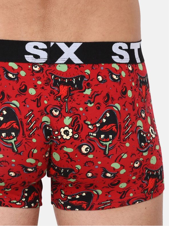 Styx Boxer rossi da uomo con fantasia Styx Zombie